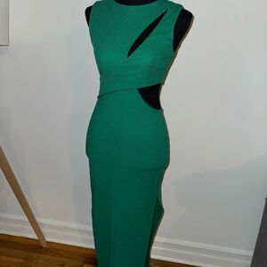 Runaway the label Elegant Green Cutout Maxi Dress size 00